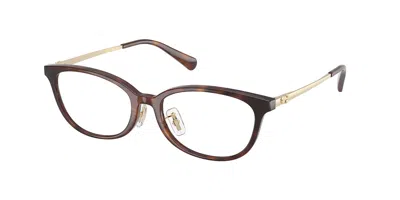 Coach Hc6295d Asian Fit 5120 Women's Glasses Tortoiseshell Size 51 - Free Lenses - Blue Light Block Availa In Brown