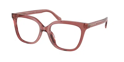 Coach Hc6302u 5961 Women's Glasses Pink Size 54 - Free Lenses - Blue Light Block Available In Transparent Smoky Pink