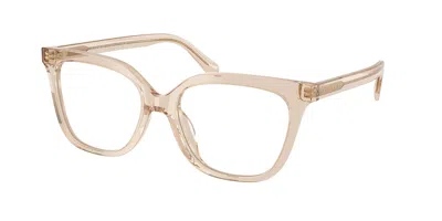 Coach Hc6302u 5967 Women's Glasses Brown Size 54 - Free Lenses - Blue Light Block Available In Transparent Beige
