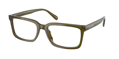 Coach Hc6310u 5910 Men's Glasses Green Size 55 - Free Lenses - Blue Light Block Available In Transparent Olive Green