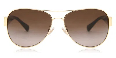 Coach Hc7059 L138 923813 Women's Sunglasses Gold Size 58 In Brown
