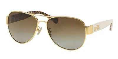 Coach Hc7059 Polarized 9249t5 Occhiali Da Sole Oro Per Donna In Gold