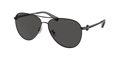 Coach Hc7128 C6178 934487 Women's Sunglasses Black Size 58