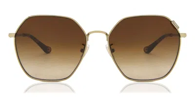 Coach Hc7132 C7998 900574 Occhiali Da Sole Oro Per Donna In Multi