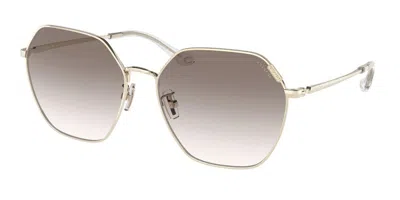 Coach Hc7132 C7998 90058g Women's Sunglasses Gold Size 58