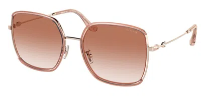 Coach Hc7139bd C8000 Asian Fit 940813 Women's Sunglasses Gold Size 58 In Brown
