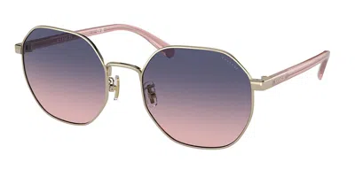 Coach Hc7147 Ch556 Asian Fit 9005i6 Women's Sunglasses Gold Size 56