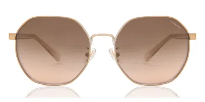 Coach Hc7147 Ch556 Asian Fit 93315m Women's Sunglasses Gold Size 56