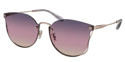 Coach Hc7151d Ch573 Asian Fit 9331u6 Women's Sunglasses Gold Size 63 In Metallic