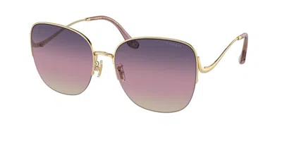 Coach Hc7152 Ck481 9005u6 Women's Sunglasses Gold Size 60