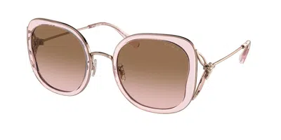 Coach Hc7153b Ck483 557511 Women's Sunglasses Gold Size 54 In Pink
