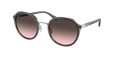 Coach Hc7154 Cl924 900146 Women's Sunglasses Grey Size 52 In Red