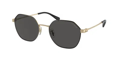 Coach Hc7155 Cl915 900587 Men's Sunglasses Gold Size 54 In Purple