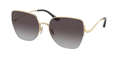 Coach Hc7156d Cl904 Asian Fit 90053c Women's Sunglasses Gold Size 60