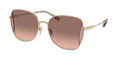 Coach Hc7158d Cl906 Asian Fit 942913 Women's Sunglasses Gold Size 58