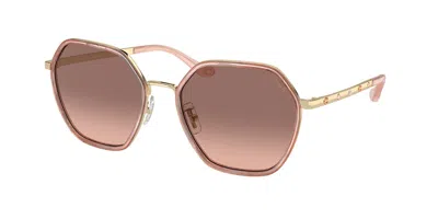 Coach Hc7167b Cs543 944413 Women's Sunglasses Gold Size 56 In Brown