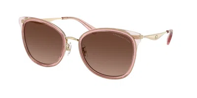 Coach Hc7170 Cw185 Polarized 9469t5 Women's Sunglasses Gold Size 56