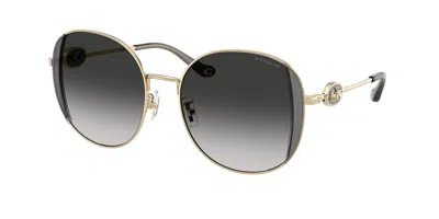 Coach Hc7176b Cad73 90053c Women's Sunglasses Gold Size 54