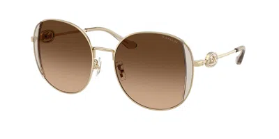 Coach Hc7176b Cad73 900574 Women's Sunglasses Gold Size 54