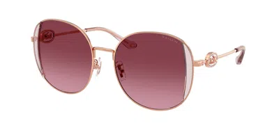 Coach Hc7176b Cad73 93318h Women's Sunglasses Gold Size 54