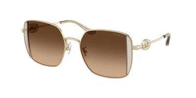 Coach Hc7177b Cad72 900574 Women's Sunglasses Gold Size 51