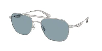 Coach Hc7178 Cae80 900172 Men's Sunglasses Silver Size 57