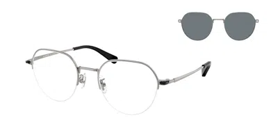 Coach Hc7179 Cae81 With Clip-on Men's Glasses, Gunmetal, Size 52 In Gray