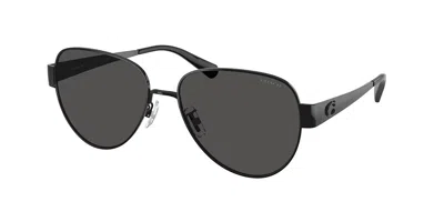 Coach Hc7186 Cdp37 934487 Occhiali Da Sole Neri Per Donna In Black