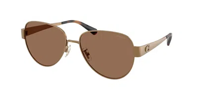 Coach Hc7186 Cdp37 948473 Women's Sunglasses Brown Size 57