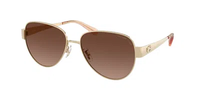 Coach Hc7186 Cdp37 Polarized 900587 Occhiali Da Sole Oro Per Donna In Gold