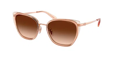 Coach Hc7187 Cdp56 948774 Women's Sunglasses Brown Size 53