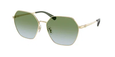 Coach Hc7194 Cfu05 9005i7 Women's Sunglasses Gold Size 58 In Shiny Light Gold