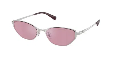 Coach Hc7196d Cfu22 Asian Fit 900587 Women's Sunglasses Silver Size 54 In Glossy Silver