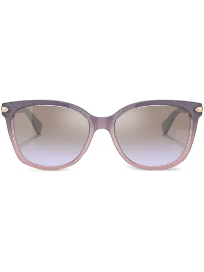 Coach Hc8132 L109 Cat-eye Sunglasses In Purple