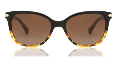 Coach Hc8132 L109 Polarized 5438t5 Occhiali Da Sole Tartarugatishell Per Donna In Green