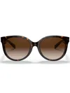 Coach Hc8321 C6181 Cat-eye Sunglasses In Brown
