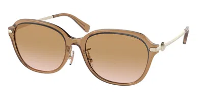 Coach Hc8332d C6199 Asian Fit 565413 Women's Sunglasses Brown Size 56