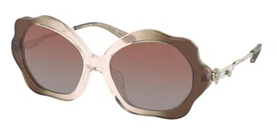 Coach Hc8346bu C9200 54008d Women's Sunglasses Brown Size 55
