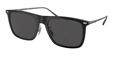 Coach Hc8356 Cd456 500287 Men's Sunglasses Black Size 56