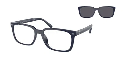 Coach Hc8357u Ck470 With Clip-on Asian Fit Men's Glasses, Blue, Size 57