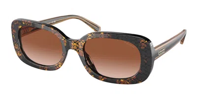 Coach Hc8358u Cd471 572413 Women's Sunglasses Tortoiseshell Size 54 In Brown