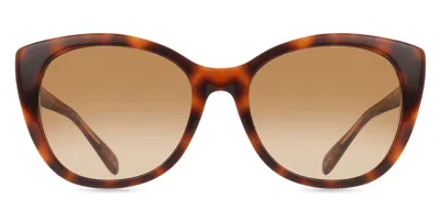 Coach Hc8365u Ch566 Asian Fit 574413 Women's Sunglasses Tortoiseshell Size 55 In Red