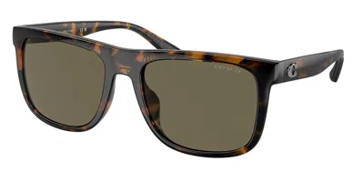 Coach Hc8367u Ch581 Asian Fit 51203 Men's Sunglasses Tortoiseshell Size 57 In Brown