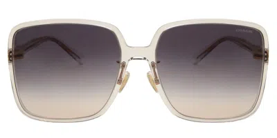Coach Hc8368d Ch572 Asian Fit 511136 Women's Sunglasses Clear Size 61 In Purple
