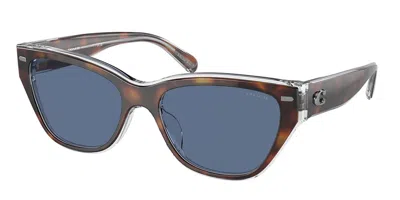 Coach Hc8370u Ch570 Asian Fit 574280 Women's Sunglasses Tortoiseshell Size 54
