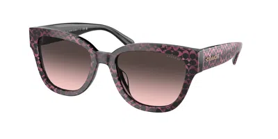 Coach Hc8379f Cl921 Asian Fit 578346 Women's Sunglasses Pink Size 57 In Neutral