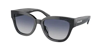 Coach Hc8379u Cl920 57654l Women's Sunglasses Blue Size 54