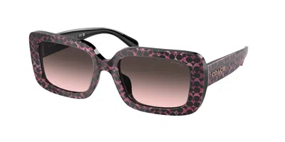 Coach Hc8380u Cl922 578346 Women's Sunglasses Pink Size 54 In Brown