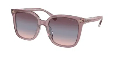 Coach Hc8381u Cl918 57820j Women's Sunglasses Pink Size 54 In Yellow