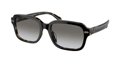 Coach Hc8388u Cl914 57993c Men's Sunglasses Black Size 56 In Transparent